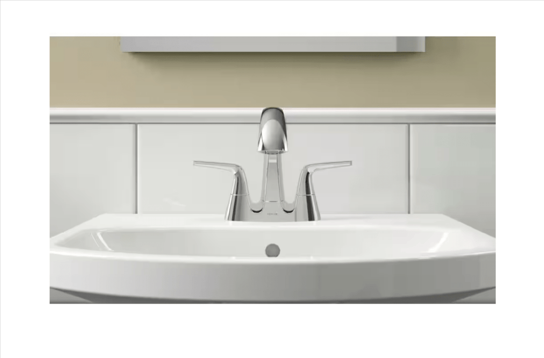 Kohler Elmbrook Bathroom Faucet Polished Chrome K - R21995 - 4D - CP 4 in. Centerset 2 - Handle - resaled - Kohler - 885612606754