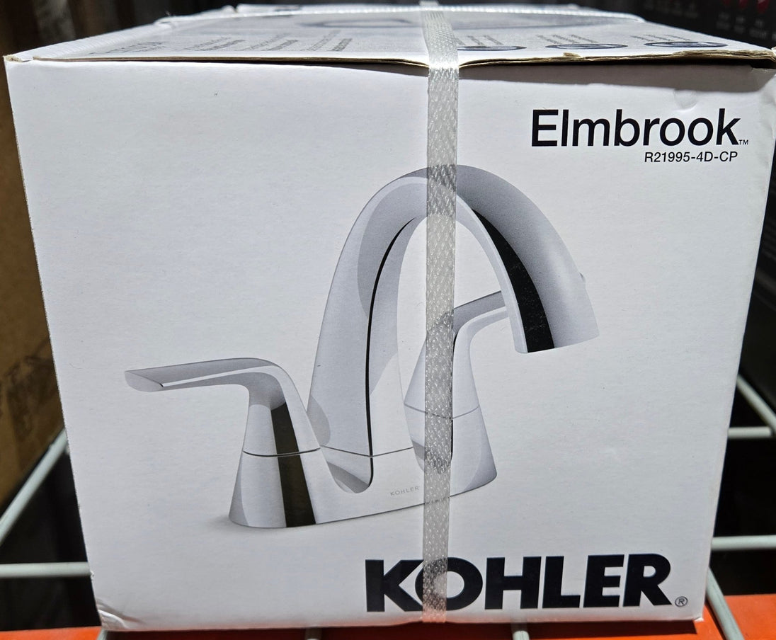 Kohler Elmbrook Bathroom Faucet Polished Chrome K - R21995 - 4D - CP 4 in. Centerset 2 - Handle - resaled - Kohler - 885612606754