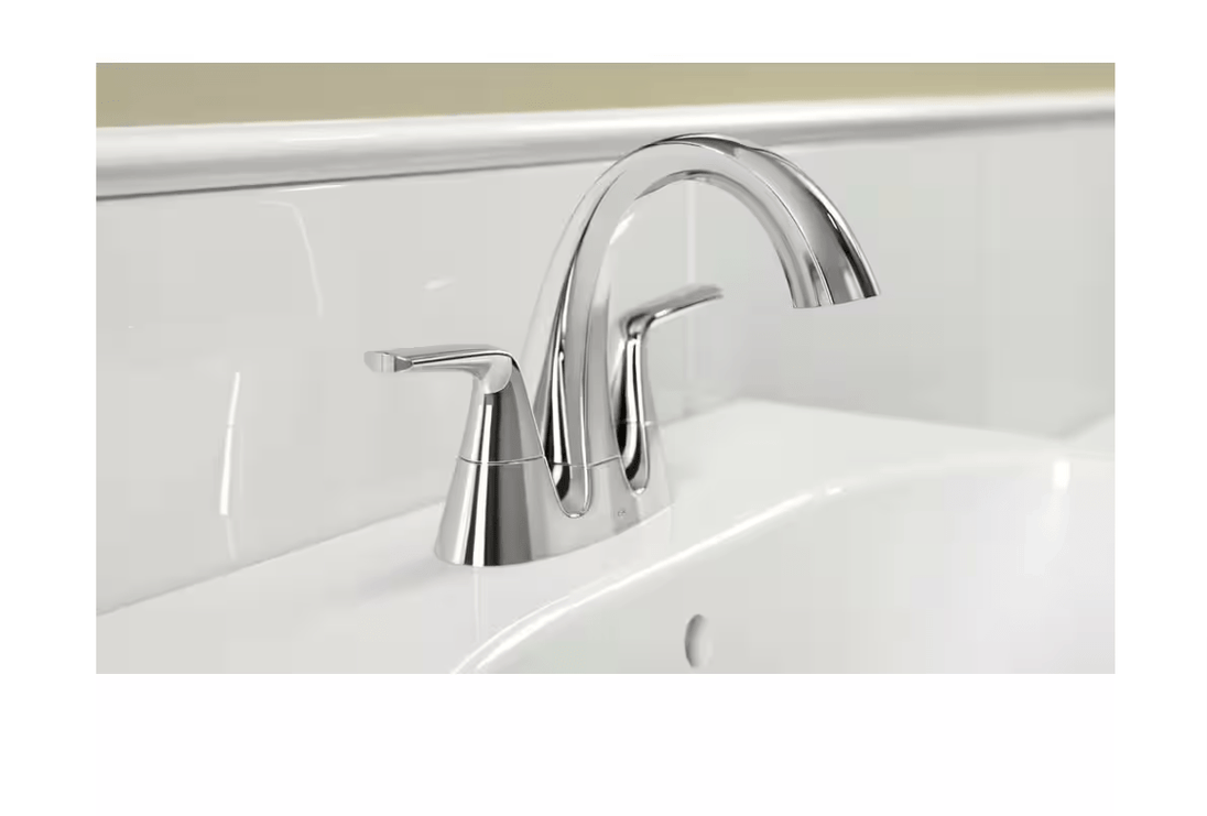 Kohler Elmbrook Bathroom Faucet Polished Chrome K - R21995 - 4D - CP 4 in. Centerset 2 - Handle - resaled - Kohler - 885612606754