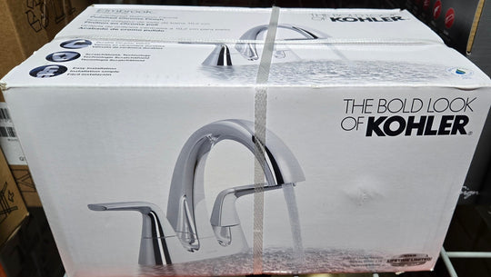 Kohler Elmbrook Bathroom Faucet Polished Chrome K - R21995 - 4D - CP 4 in. Centerset 2 - Handle - resaled - Kohler - 885612606754