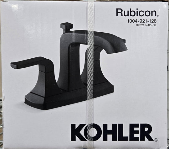 Kohler Rubicon 4 in. Centerset 2 - Handle Bathroom Faucet Matte Black K - R76215 - 4D - BL - resaled - Kohler - 885612819604