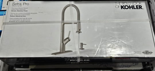 Kohler Setra Single - Handle Kitchen Sink Faucet Stainless K - R29343 - SD - VS Semi - Professional Soap Dispenser - resaled - Kohler - 885612846631