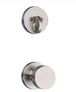 Kwikset Prague Satin Nickel Entry Door Handleset Round Pismo Knob SmartKey Security Single Cylinder - resaled - Kwikset - 883351810166