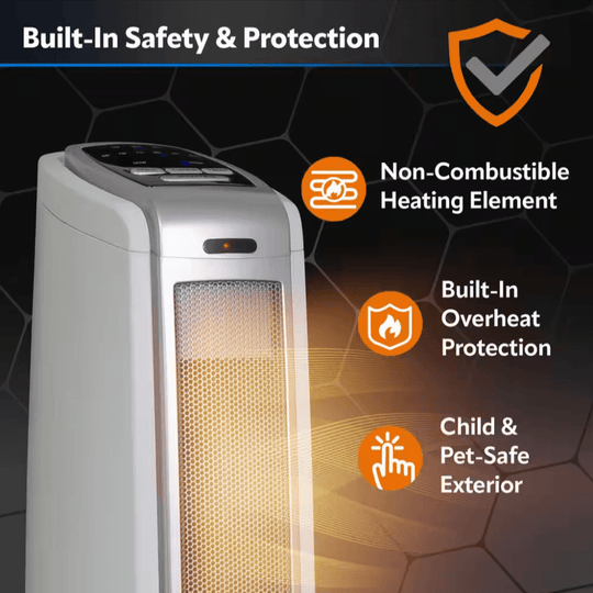 Lasko 5775 Tower 23 in. 1500 - Watt Electric Ceramic Oscillating Space Heater White - resaled - Lasko - 046013761798