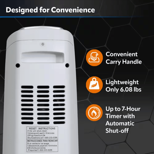 Lasko 5775 Tower 23 in. 1500 - Watt Electric Ceramic Oscillating Space Heater White - resaled - Lasko - 046013761798