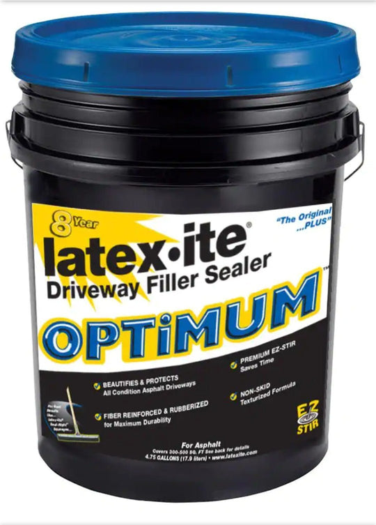 LATEX-ITE 4.75 Gal Optimum Driveway Filler Sealant 10852 Asphalt Blacktop Sealer Gallon Bucket - resaled - Latex-ite - 090932108523