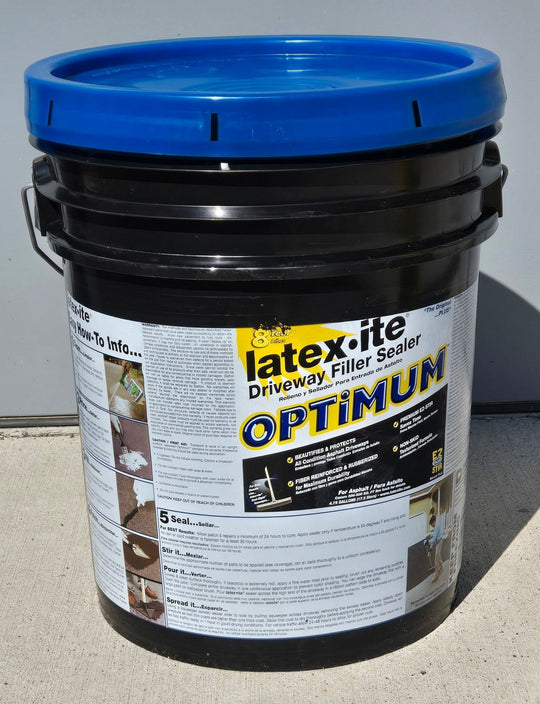 LATEX-ITE 4.75 Gal Optimum Driveway Filler Sealant 10852 Asphalt Blacktop Sealer Gallon Bucket - resaled - Latex-ite - 090932108523