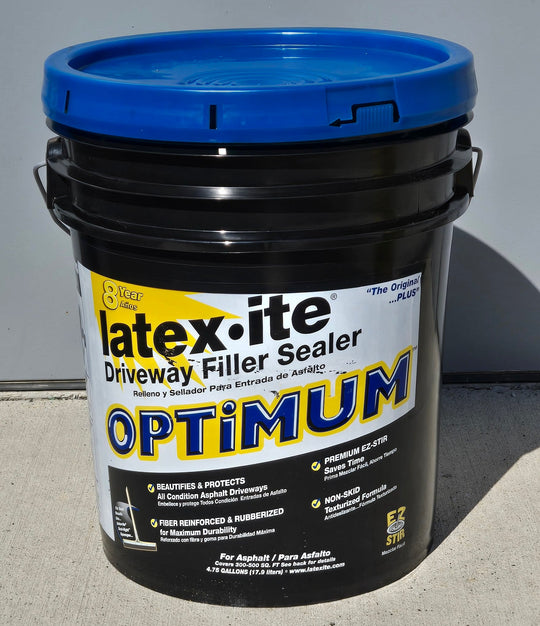 LATEX-ITE 4.75 Gal Optimum Driveway Filler Sealant 10852 Asphalt Blacktop Sealer Gallon Bucket - resaled - Latex-ite - 090932108523