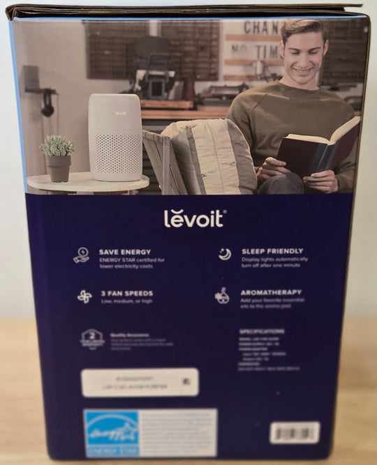 Levoit Core Mini - P Air Purifier Small Room Gray 178 sq. ft. Activated Carbon Filter Aromatherapy - resaled - Levoit - 810043375597