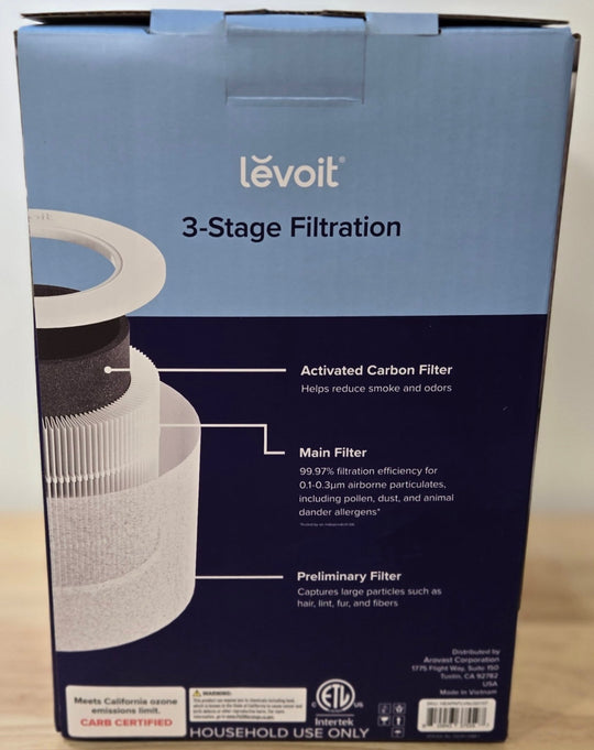 Levoit Core Mini - P Air Purifier Small Room Gray 178 sq. ft. Activated Carbon Filter Aromatherapy - resaled - Levoit - 810043375597