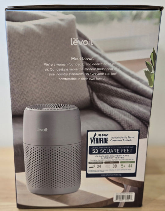 Levoit Core Mini - P Air Purifier Small Room Gray 178 sq. ft. Activated Carbon Filter Aromatherapy - resaled - Levoit - 810043375597