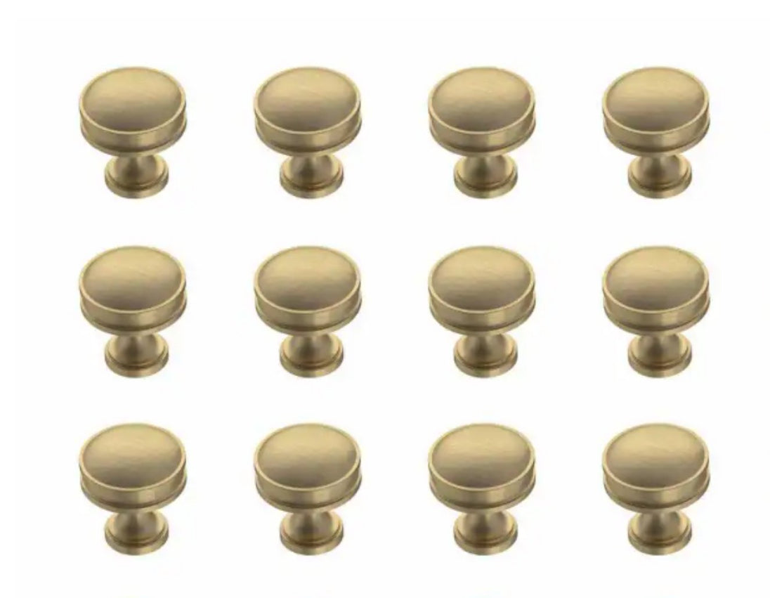 Liberty Charmaine 1-1/8" 28 mm Champagne Bronze 12 Pack Cabinet Knob Pull New Lot - resaled - Liberty - 885785852163