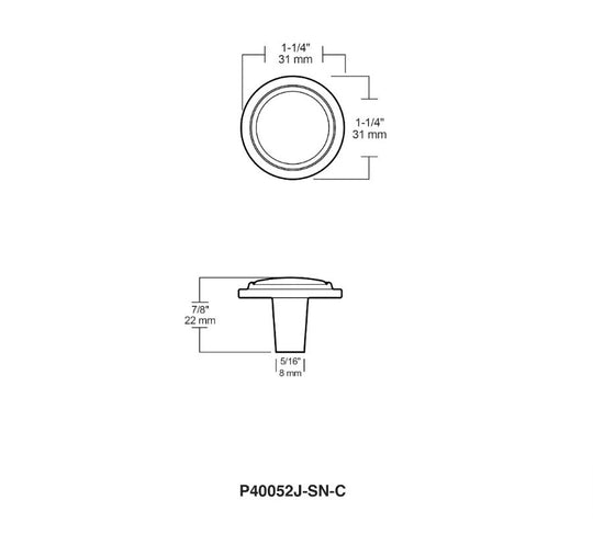 Liberty Top Ring Round 1 1/4" 32 mm Satin Nickel 10 Pack Cabinet Knob Pull New - resaled - Liberty - 885785836903