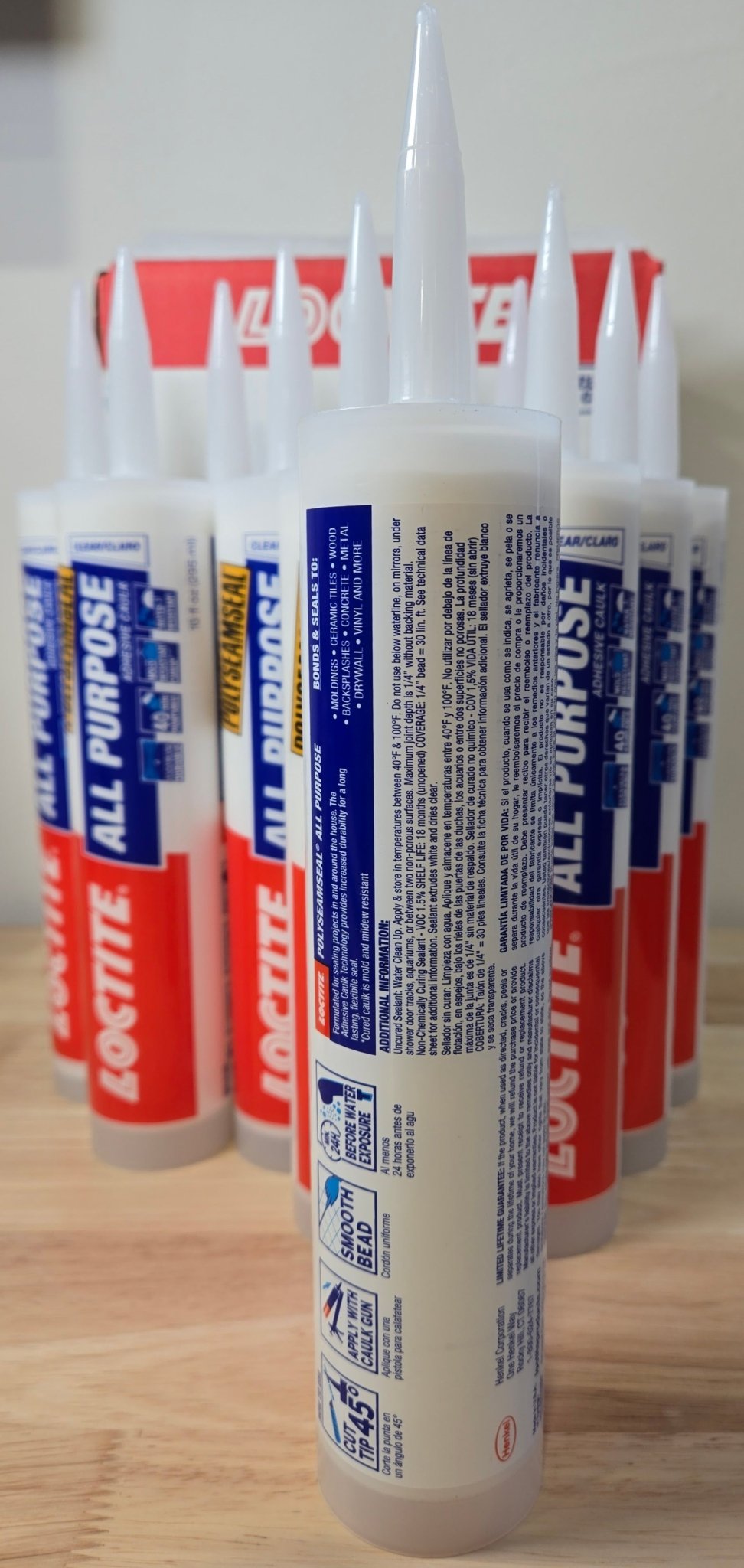 Loctite Polyseamseal Clear All Purpose Latex Caulk Sealant 10 oz Case of 12 - resaled - Loctite - 079340651265