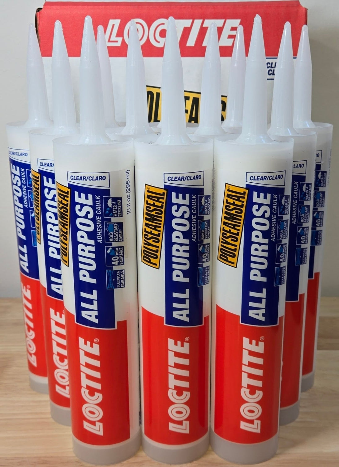 Loctite Polyseamseal Clear All Purpose Latex Caulk Sealant 10 oz Case of 12 - resaled - Loctite - 079340651265
