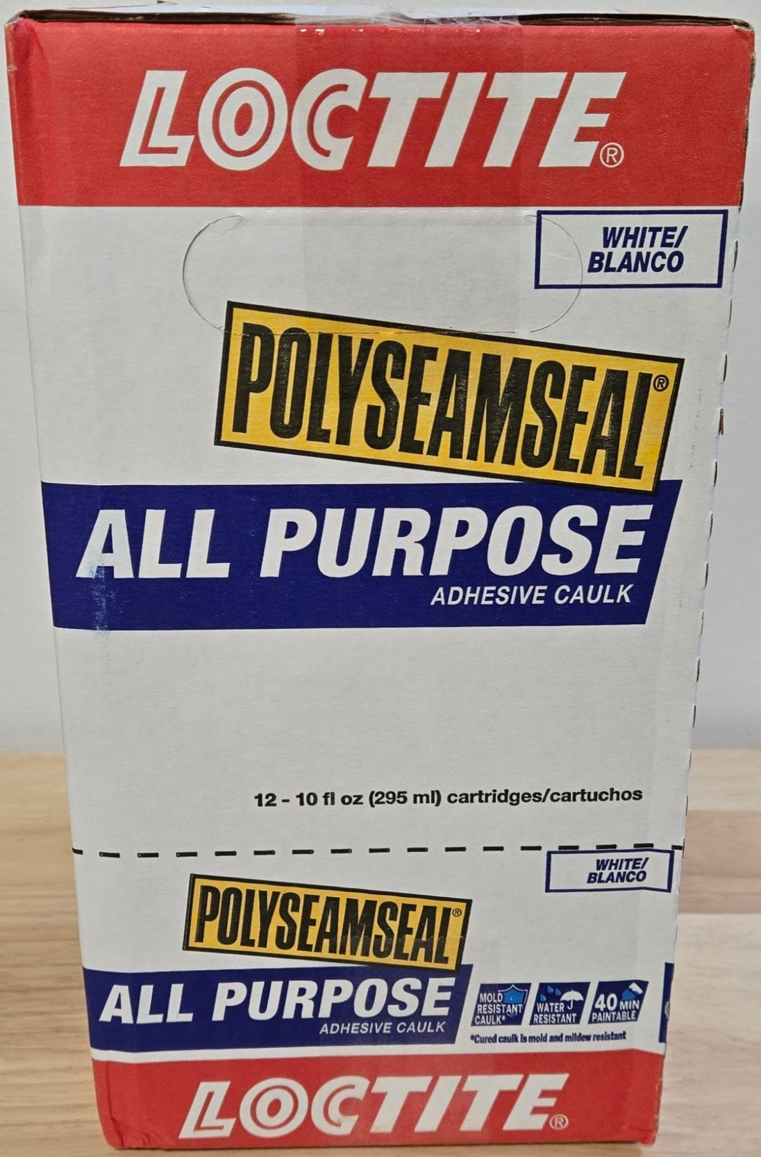 Loctite Polyseamseal White All Purpose Latex Caulk Sealant 10 oz Case of 12 - resaled - Loctite - 079340651258