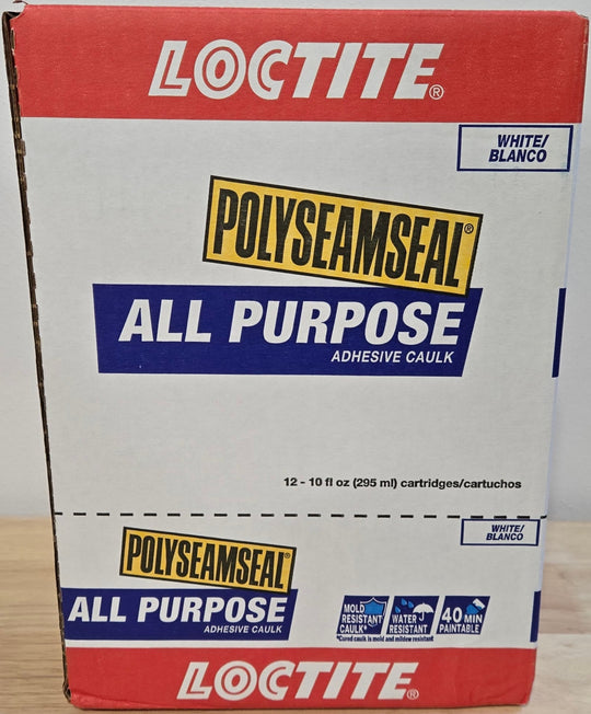 Loctite Polyseamseal White All Purpose Latex Caulk Sealant 10 oz Case of 12 - resaled - Loctite - 079340651258