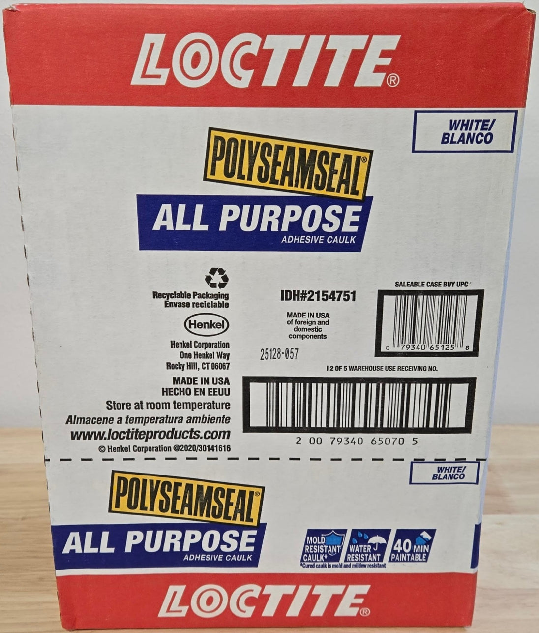 Loctite Polyseamseal White All Purpose Latex Caulk Sealant 10 oz Case of 12 - resaled - Loctite - 079340651258