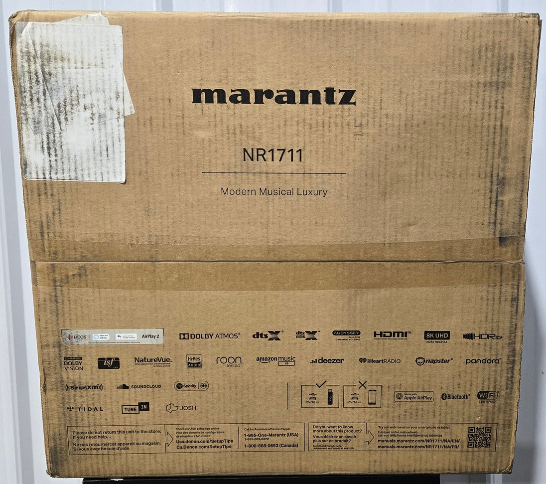 Marantz NR1711 8K 7.2 Channel Ultra HD AV Receiver Slim HEOS 50W Channel - resaled - Marantz - 699927261856