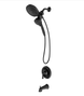 Moen 82611BL Brecklyn Tub Shower Faucet Matte Black Single Handle 6 - Spray Magnetix Rainshower Combo Valve Included - resaled - Moen - 026508345641