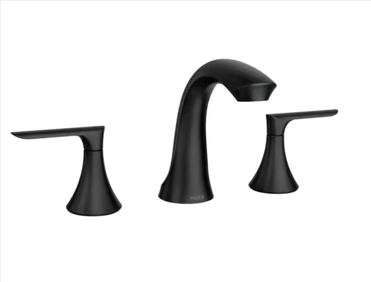 Moen 84517BL Findlay 8 in. Widespread 2 - Handle Bathroom Faucet Matte Black (Valve Included) - resaled - Moen - 026508362471