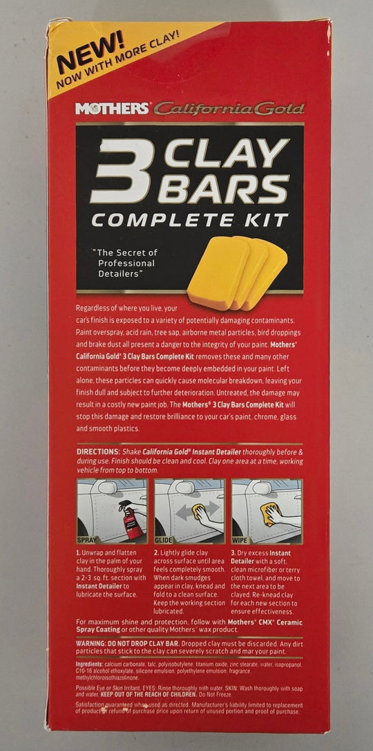 Mothers California Gold Clay Bar System Kit 07240 - resaled - Mothers - 078175072405