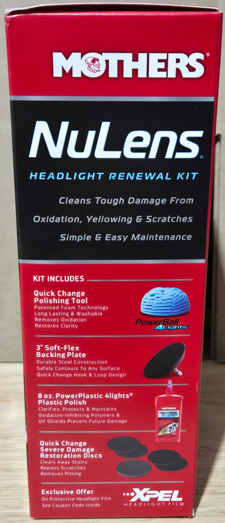 Mothers Nulens Automotive Headlight Renewal Restoration Kit 07251 - resaled - Mothers - 078175072511