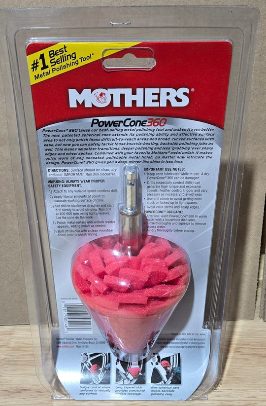 Mothers PowerCone 360 Metal Polishing Attachment for Cordless Drills 05146 - resaled - Mothers - 078175051462