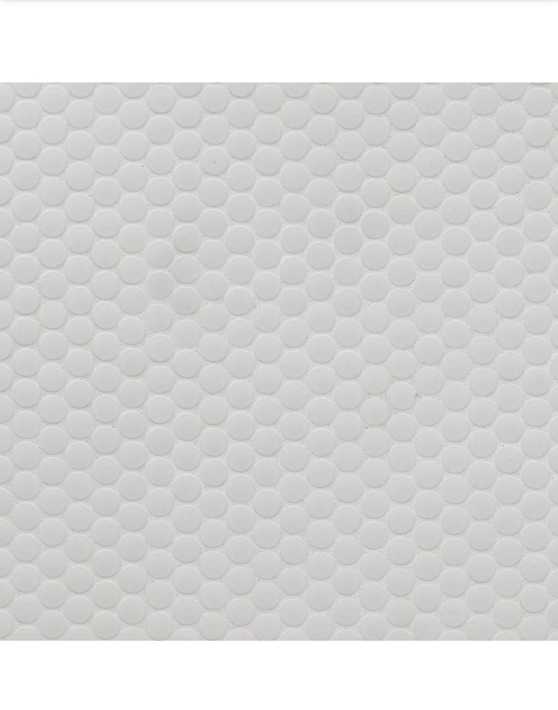 MSI Penny Round Bianco 12 in. x 13 in. x 6 mm Matte Porcelain Mesh-Mounted Mosaic Tile 14.4 sq. ft. case - resaled - Msi - 747583022950