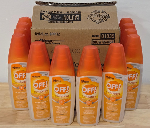 OFF! Unscented 6oz Spray Insect Repellent Case of 12 FamilyCare Bottle Mosquito OFF Family Care - resaled - OFF! - 046500018350