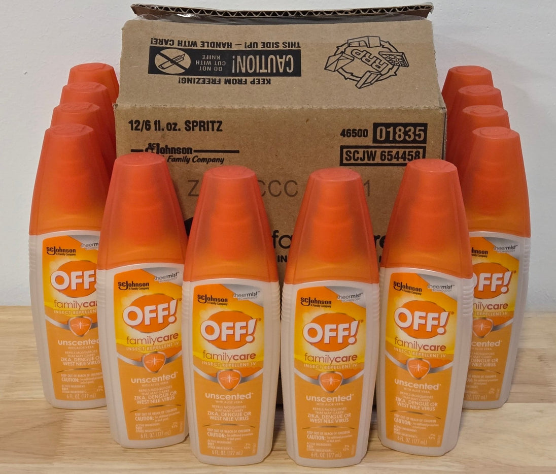 OFF! Unscented 6oz Spray Insect Repellent Case of 12 FamilyCare Bottle Mosquito OFF Family Care - resaled - OFF! - 046500018350