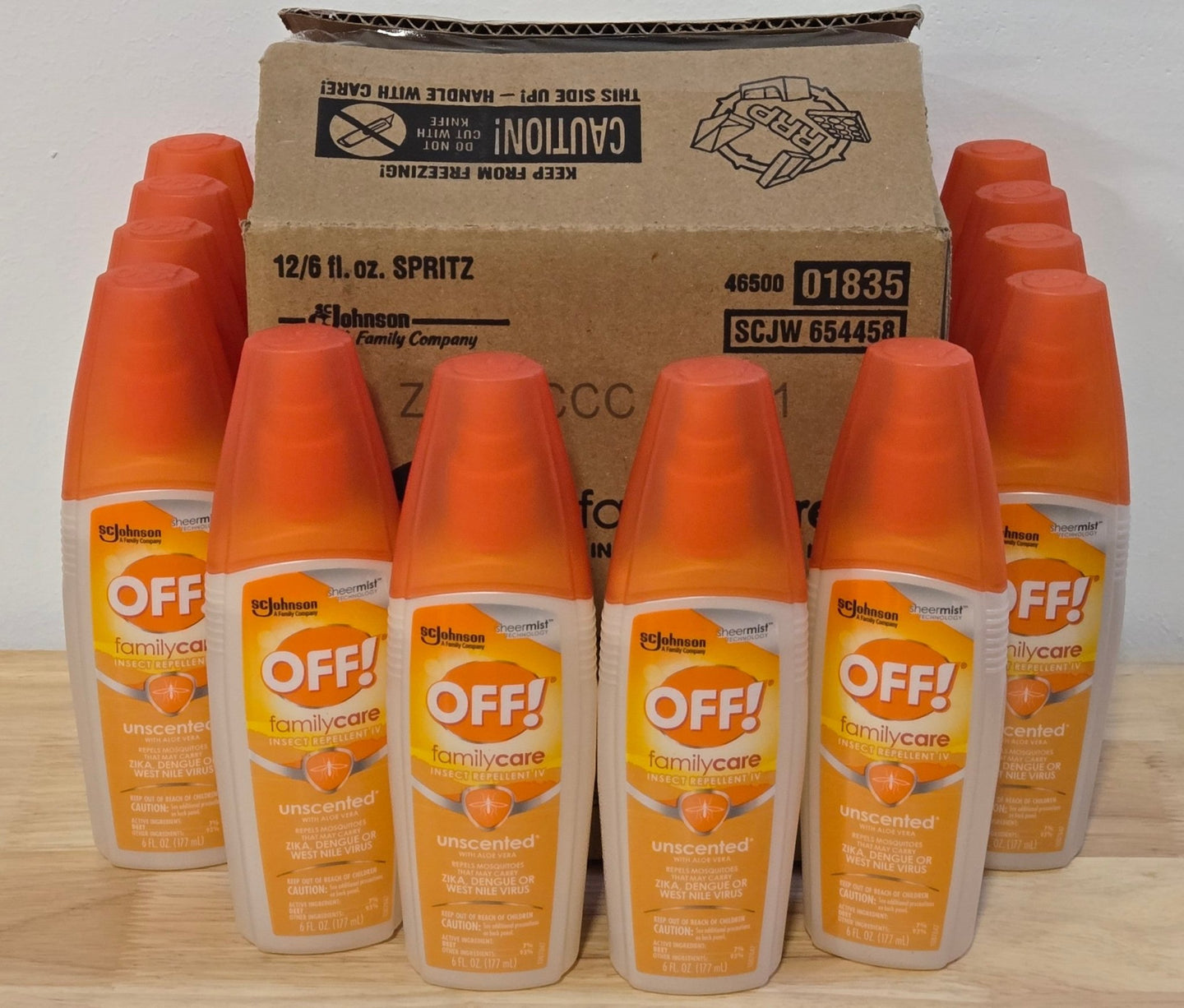 OFF! Unscented 6oz Spray Insect Repellent Case of 12 FamilyCare Bottle Mosquito OFF Family Care - resaled - OFF! - 046500018350