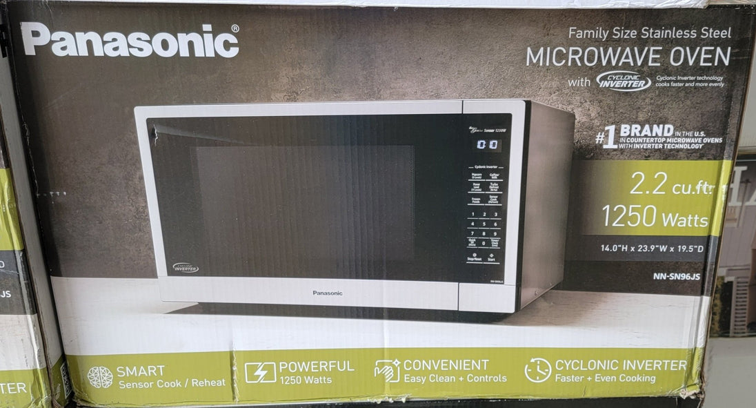 Panasonic Microwave Oven 2.2 cu ft 1250 Watts NN-SN96JS Stainless Steel Countertop - resaled - Panasonic - 885170333987