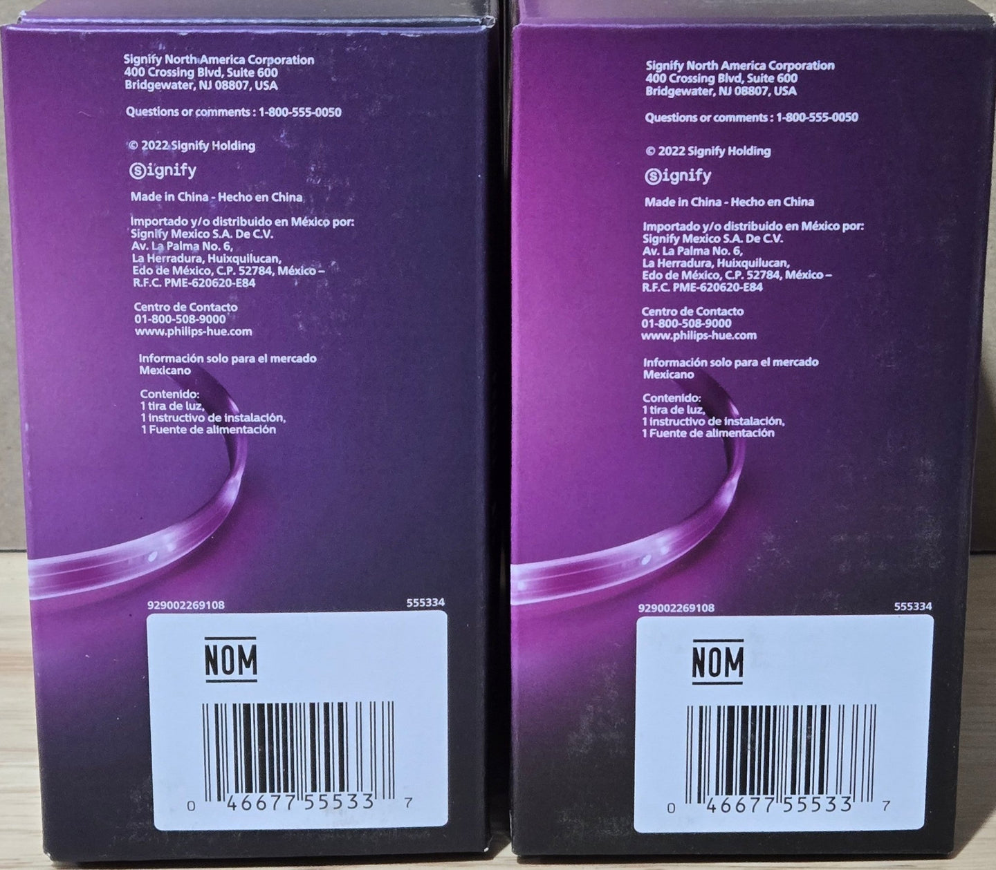 Philips Hue Lot of 2x 80" LED Smart Light Strip Base Kit 555334 Indoor Plug - In Color Changing Cuttable Integrated 6.6 ft. - resaled - Philips Hue - 046677555337