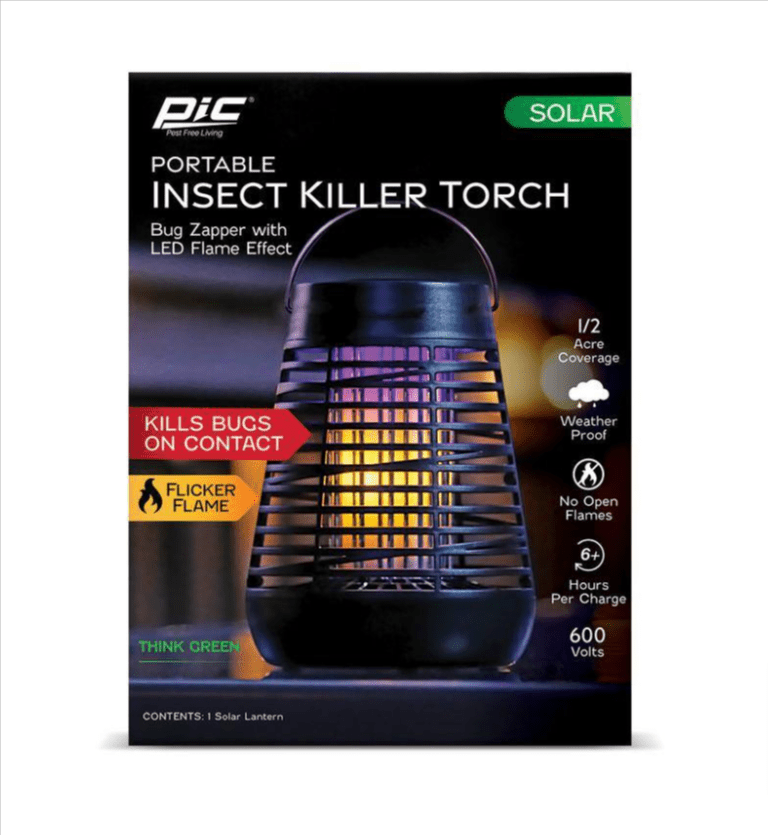 PIC Portable Solar Insect Killer Torch LED Flame Effect FLPT Bug Zapper 1/2 acre - resaled - PIC - 072477985531