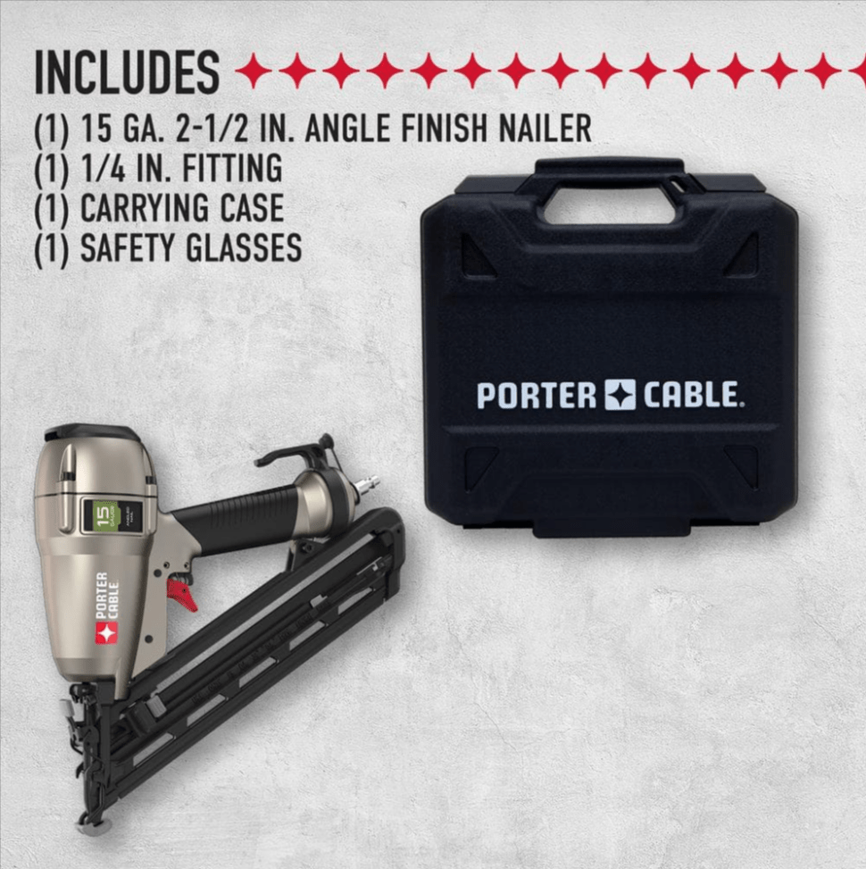 Porter - Cable 15 - Gauge Pneumatic 2 - 1/2 in. Angled Nailer Kit DA250C - resaled - Porter Cable - 885911045063