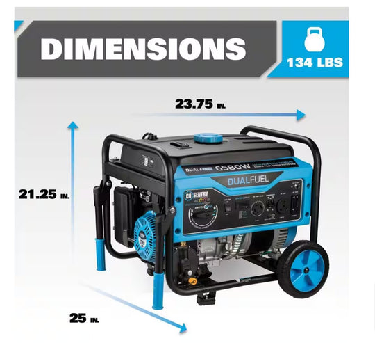 Pulsar Portable Home Power Generator 6,580/5,300 Watt Dual-Fuel Gasoline Propane New - resaled - Pulsar - 814726027193