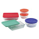 Pyrex 10-piece Glass Food Storage Container Set Assorted Colored Lids Simply Store 10 Piece Storage Set - resaled - Pyrex - 071160061156