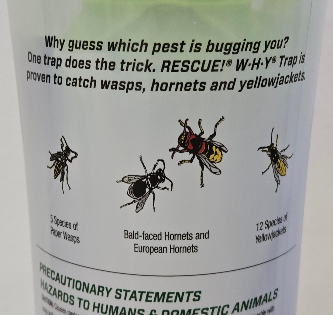 Rescue W - H - Y Lot of 2 Wasps Hornets Yellowjackets Trap WHYTR - BB8 Why - resaled - Rescue - 042853801007