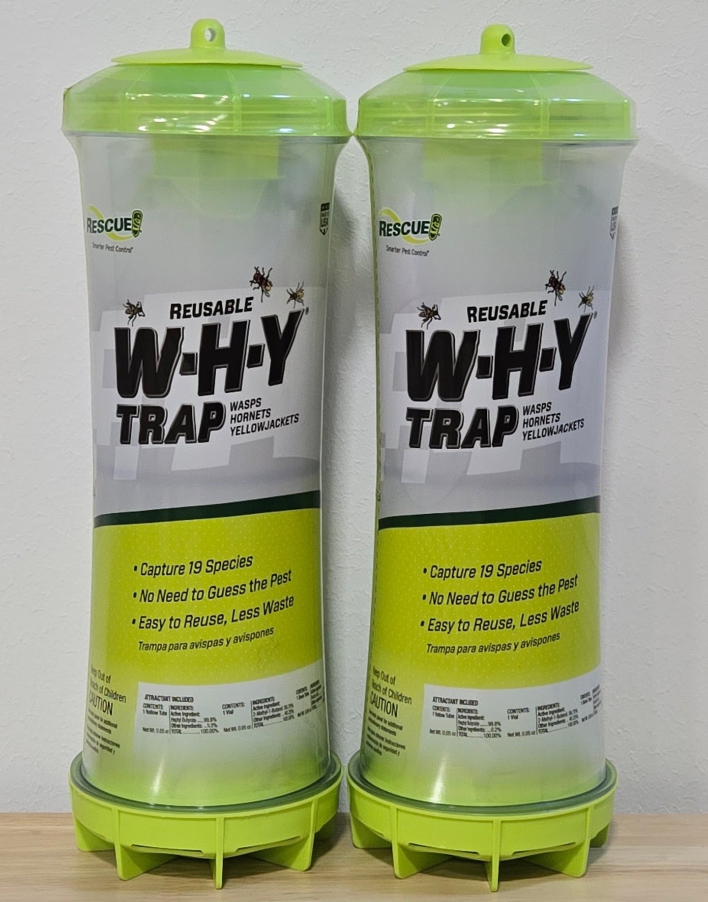 Rescue W - H - Y Lot of 2 Wasps Hornets Yellowjackets Trap WHYTR - BB8 Why - resaled - Rescue - 042853801007