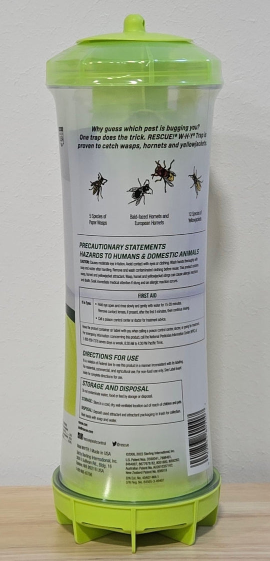 Rescue W - H - Y Trap for Wasps Hornets Yellowjackets WHYTR - BB8 WHY - resaled - Rescue - 042853801007
