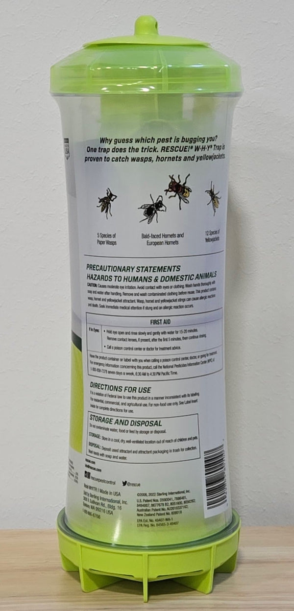 Rescue W - H - Y Trap for Wasps Hornets Yellowjackets WHYTR - BB8 WHY - resaled - Rescue - 042853801007