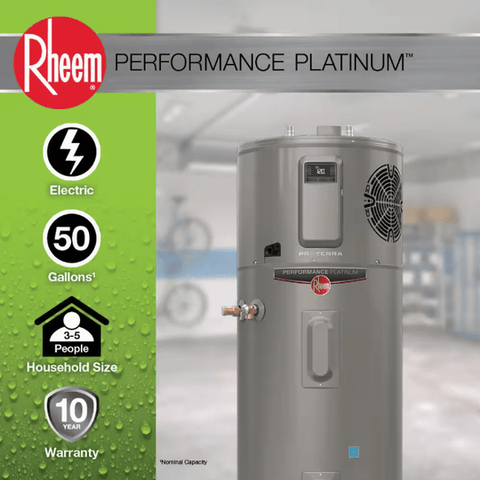 Rheem Performance Platinum 50 Gal. Water Heater Smart High Efficiency Hybrid Heat Pump XE50T10H45U1 10 - Year Warranty - resaled - Rheem - 020352813233
