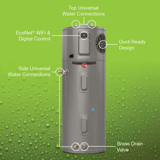 Rheem Performance Platinum 50 Gal. Water Heater Smart High Efficiency Hybrid Heat Pump XE50T10H45U1 10 - Year Warranty - resaled - Rheem - 020352813233