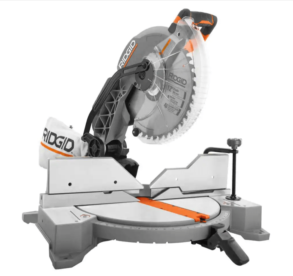 Ridgid 15 Amp Corded 12 in. Dual Bevel Miter Saw R4123 LED Cutline Indicator - resaled - Ridgid - 648846071770