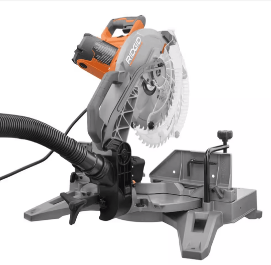 Ridgid 15 Amp Corded 12 in. Dual Bevel Miter Saw R4123 LED Cutline Indicator - resaled - Ridgid - 648846071770