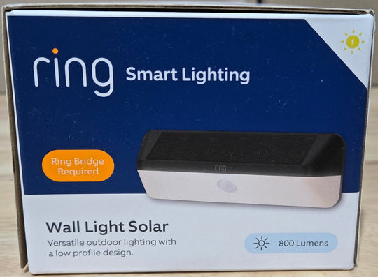 Ring Smart Lighting Solar LED Wall Light B08KSJCV8B Black 800 Lumens - resaled - Ring - 840080566078