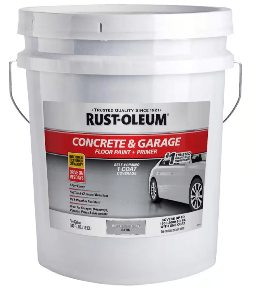 Rust - Oleum 5 Gal. Interior/Exterior Paint Battleship Gray Satin 1 - Part Epoxy Concrete Floor - resaled - Rust - Oleum - 020066360405