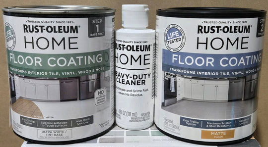 Rust - Oleum Home 1 qt. Ultra White Interior Floor Base Matte Clear Coating Kit 360098 - resaled - Rust - Oleum - 020066469023