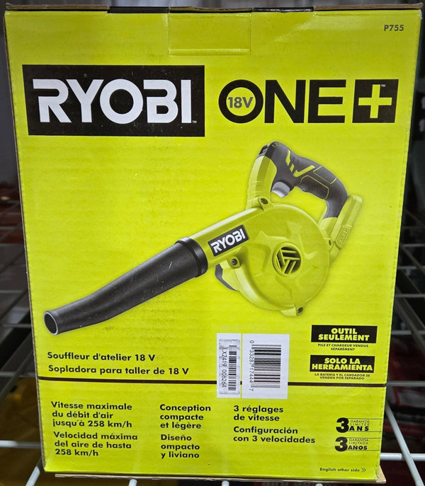 Ryobi ONE+ 18V Cordless Compact Workshop Blower P755 (Tool Only) - resaled - RYOBI - 033287174447